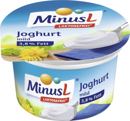 12x150 g Be. Minus-L Joghurt mild 3,8%, laktosefrei, OM 13553