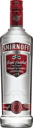 1,0 Lt. Fl. Smirnoff Red Label Wodka 37,5% vol. Großflasche