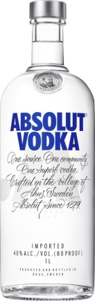 1,0 Lt. Fl. Absolut Vodka blue 40% vol. Großflasche