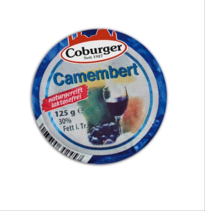24x125 g Stück Camembert 30% Coburger MWOF 30245