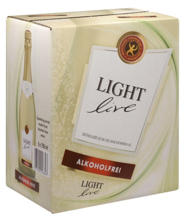6x0,75 Lt. Fl. Sekt light live weiss Sparkling - ALKOHOLFREI -