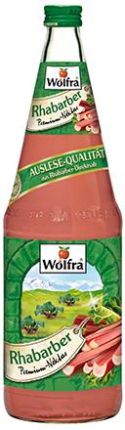 1,0 Lt. MW-Fl. Rhabarbernektar WOLFRA Mehrweg-Glas