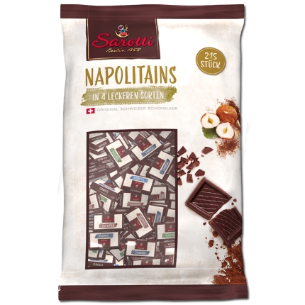 1 kg Bt. Sarotti Napolitains Schweizer Schokolade, Naps 1 kg