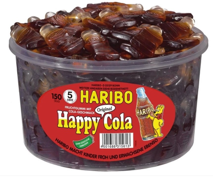 150 Stück Ds. Haribo Happy Cola