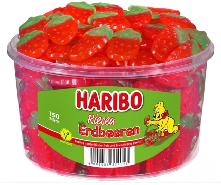 150 Stück Ds. Haribo Riesen Erdbeeren