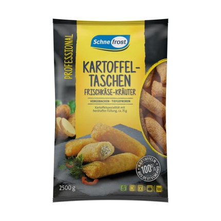 2,5 kg Bt. TK Kartoffel-Tasche-Frischkäse-Kräuter 75 g SCHNEFR.