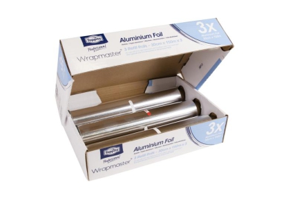 3 Rollen Toppits Wrapmaster Alu Folie 30 cm x 150 m HERM 08040022