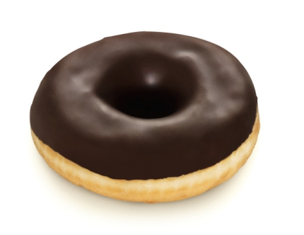 48x54 g Donut mit dunkler kakohaltiger Fettglasur fgb. VDM