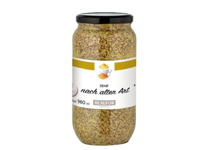 980 g Gl. BEAUFOR Senf körnig