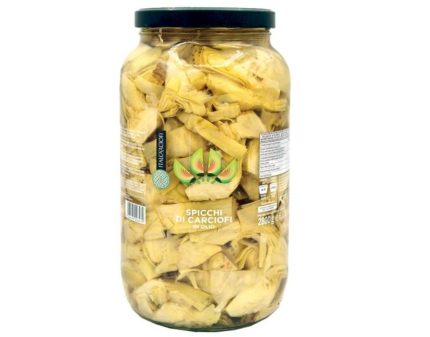 3100 ml Gl. I Artischocken 1/4 i. Öl (EW 1800 g)