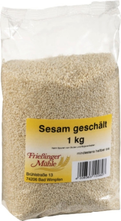 1 kg Bt. Sesam weiß geschält "Frießinger Mühle"