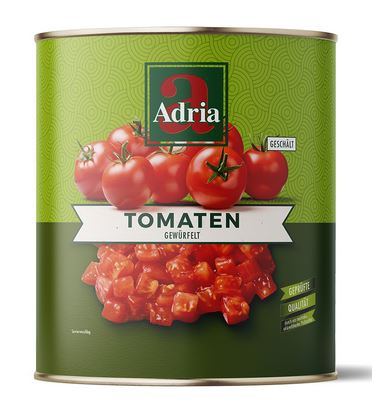 3100 ml Ds. Schältomaten gewürfelt ATG 2100 g ADRIA