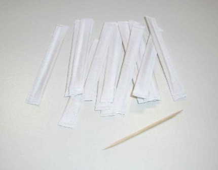 1000 St. Zahnstocher einzeln in Papier gehüllt 67x2 mm