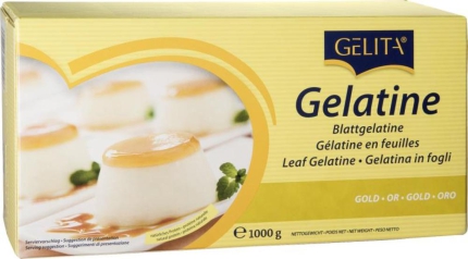 1 kg Pa. Gold Blattgelatine 500 Blatt weiß DG 113500