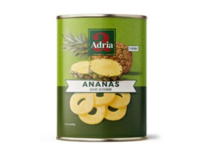 580 ml Ds. Ananas in Scheiben ATG 340 g "ADRIA"