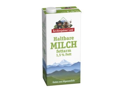1 Lt. Pa. H-Milch fettarm 1,5% BERCHTESGADENER LAND Alpenmilch