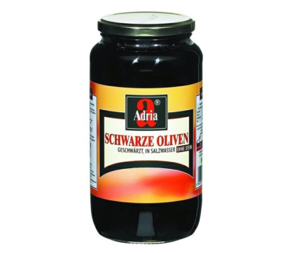 935 ml Gl. Oliven OHNE Stein schwarz 28/32er ADRIA