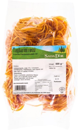 500 g Pa. Tagliarini rot (frische Bandnudeln, 4 mm breit)