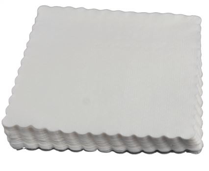 4000 Stück Dessert-Deckchen weiß 17x17 cm