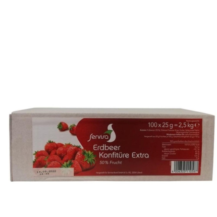 100x25 g Konfitüre EXTRA Erdbeer
