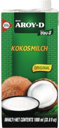 1000 ml Pa. Kokosnussmilch 17% Aroy-D UHT "Tetrapack" Thailand