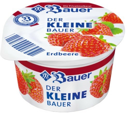 100 g Be. Bauer Fruchtjoghurt 3,5% "DER KLEINE BAUER" So. ROT