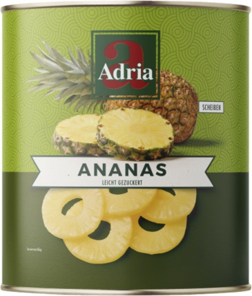 3100 ml Ds. Ananas Scheiben leicht gezuckert