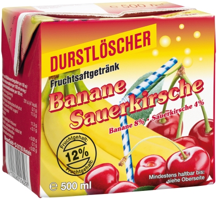0,5 Lt. Pa. Durstlöscher KIBA Banane-Sauerkirsche