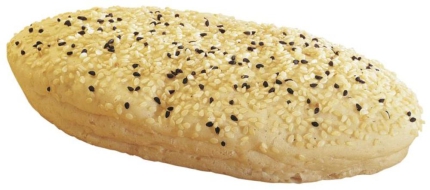 30x70 g Panini m. Sesam/Nigella TK Länge 16 cm ungeschnitten EDNA