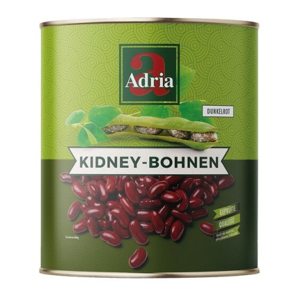 2650 ml Ds. Kidney-Bohnen "ADRIA" dunkelrot EW 1500 g