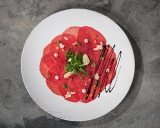 20x80 g Port. Rindercarpaccio TK geschnitten, rund gefächert,