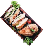 3 kg Kt. Hähnchenbrustfilet TK ohne Haut 120 g gegart, gebräunt