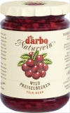 6x400 g Gl. Wildpreiselbeeren Naturrein, fein-herb DARBO